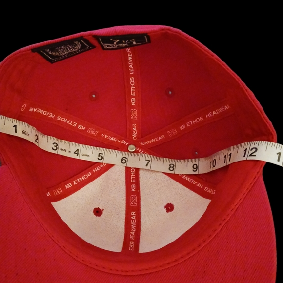 NWOT KB ETHOS Premium Headwear Cap. Red. Size L. 7  1/4. - Picture 8 of 8